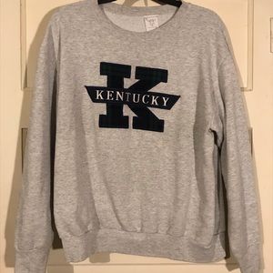Vintage Kentucky sweater with Blue & Green Plaid K